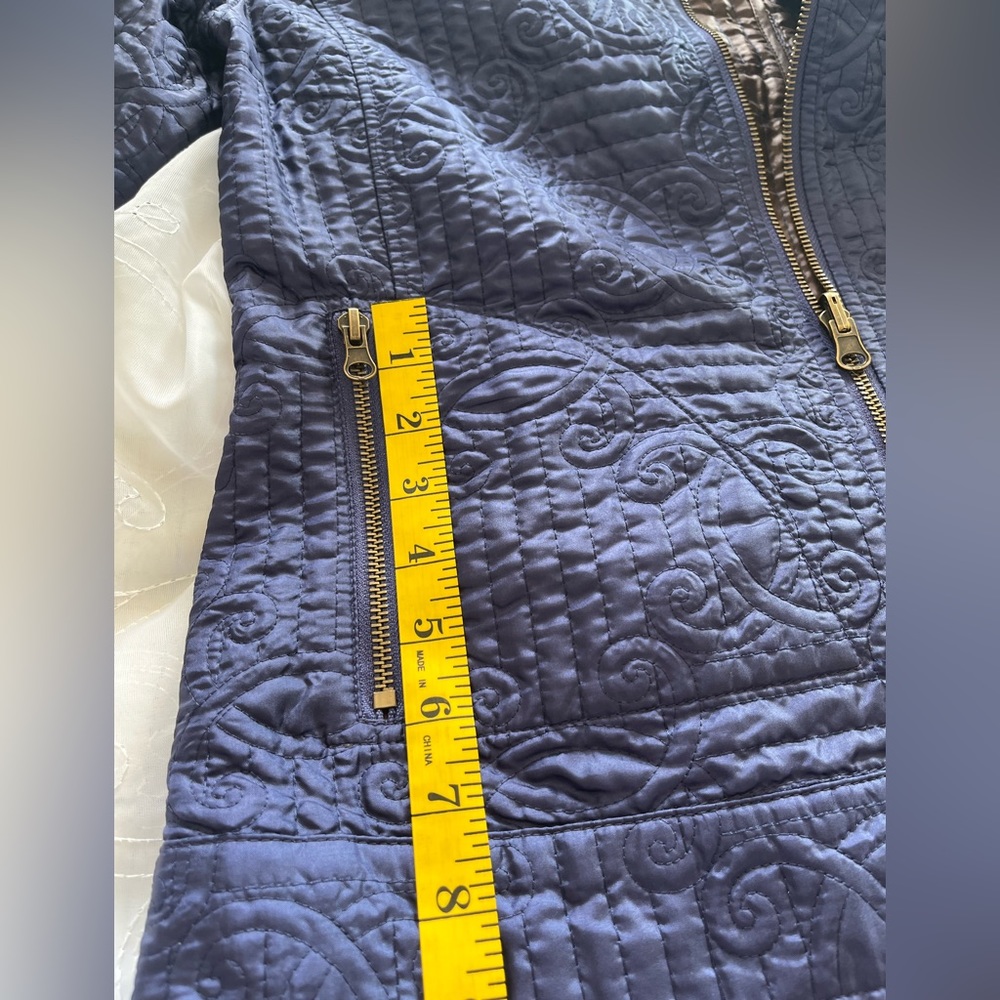 Peck & Peck Egyptian Blue(purplish) Long Sleeve Front Zip Light Weight Jacket - Picture 11 of 14